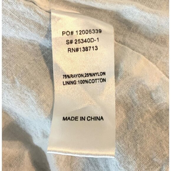 Doe and Rae Dress Size Large Blue White Floral Spaghetti Strap Keyhole Belly - Picture 5 of 5